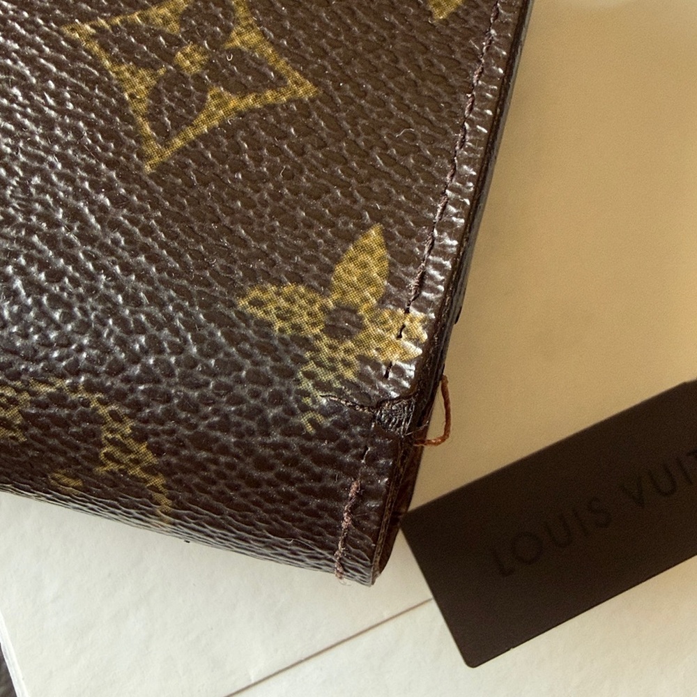 Vintage Louis Vuitton Brown Monogram French Wallet & Card Holder with Box - Picture 15 of 16